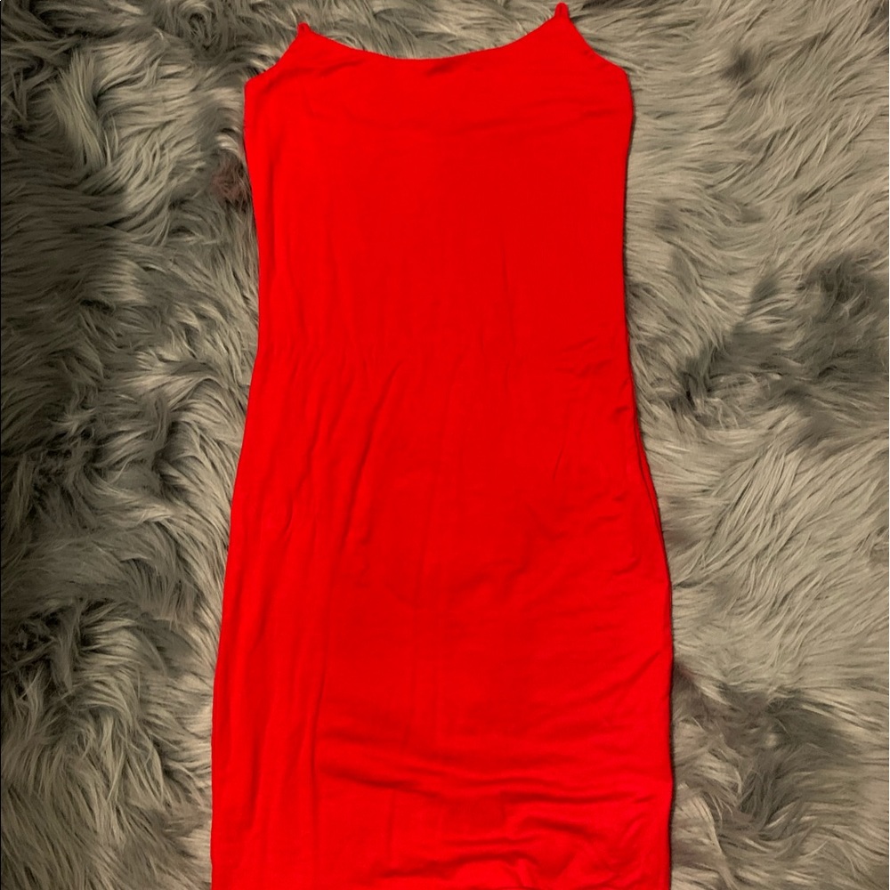 strapless red fashion nova dress